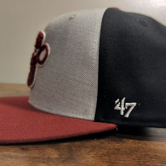 47 Brand Gray and Red Baseball Cap - Picture 3 of 4